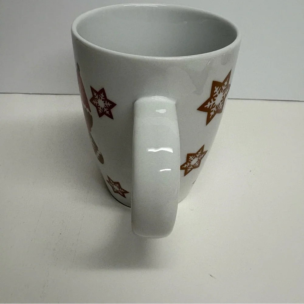 Crate & Barrel Festive Holiday Mug with Gingerbread Design Christmas